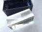 Mobile Preview: glass cuboid clear, optically pure, 80x80x200 mm, in dark blue gift box